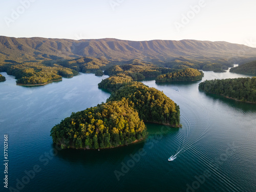 Aerial View of South Holston Lake in Eastern Tennessee