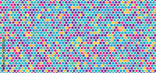 Retro colorful star shape overlap pattern design abstract background
