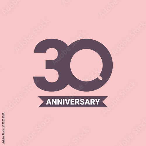 30 Years Anniversary Celebration Vector Template Design Illustration