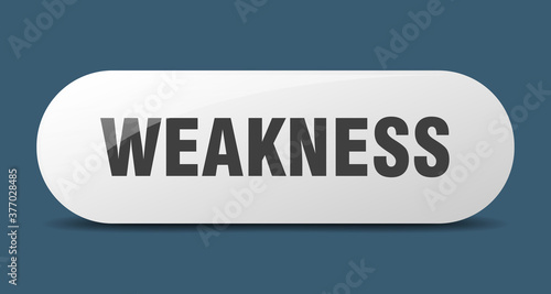 weakness button. sticker. banner. rounded glass sign