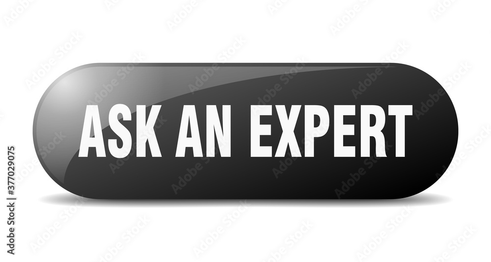 ask an expert button. sticker. banner. rounded glass sign ask an expert button. sticker. banner. rounded glass sign