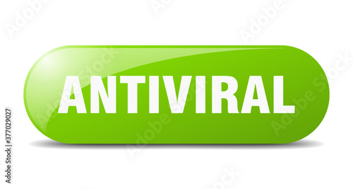 antiviral button. sticker. banner. rounded glass sign