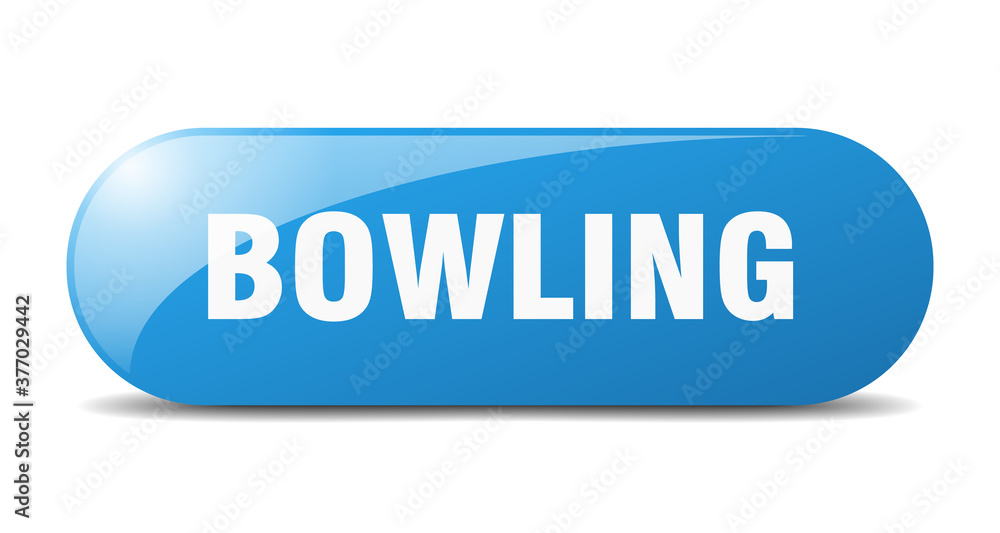 bowling button. sticker. banner. rounded glass sign