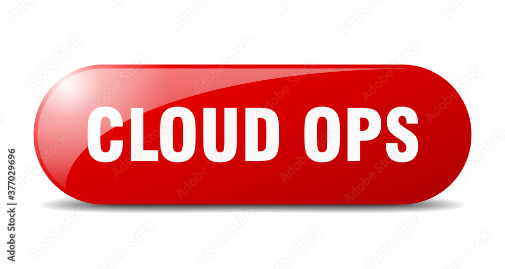 cloud ops button. sticker. banner. rounded glass sign cloud ops button. sticker. banner. rounded glass sign