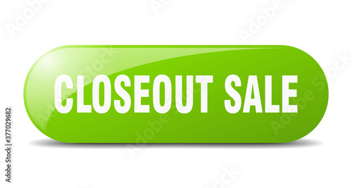 closeout sale button. sticker. banner. rounded glass sign
