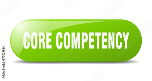 core competency button. sticker. banner. rounded glass sign