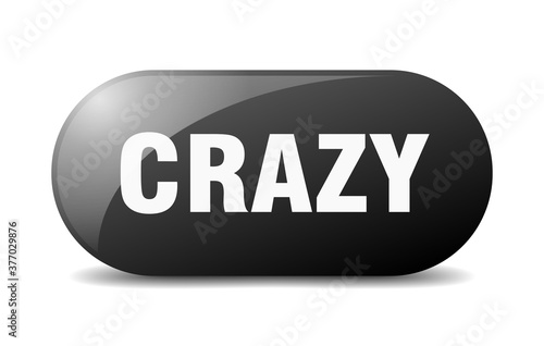 crazy button. sticker. banner. rounded glass sign