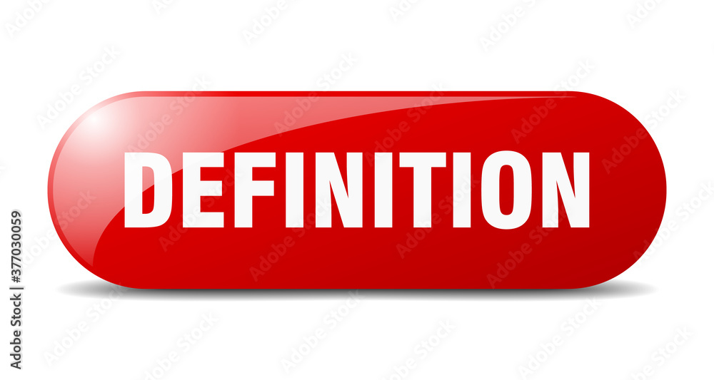 definition button. sticker. banner. rounded glass sign definition button. sticker. banner. rounded glass sign