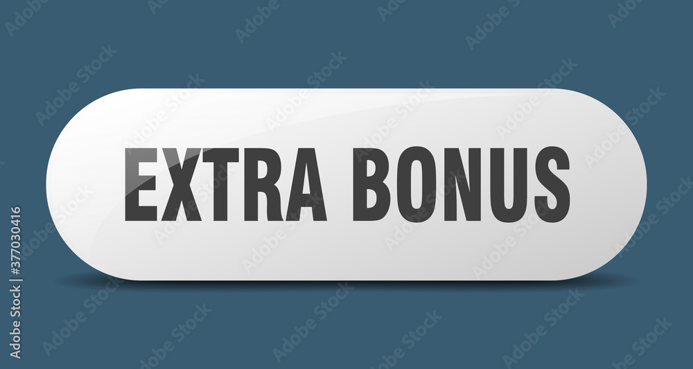 extra bonus button. sticker. banner. rounded glass sign