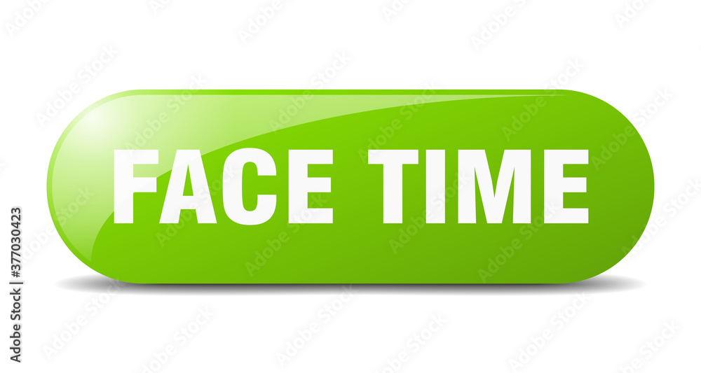 face time button. sticker. banner. rounded glass sign face time button. sticker. banner. rounded glass sign
