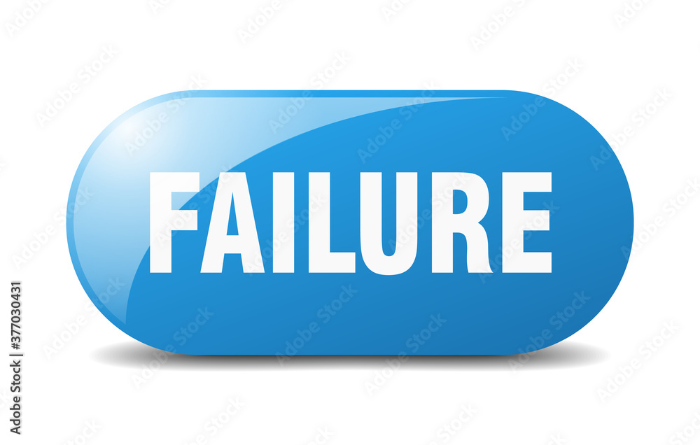 failure button. sticker. banner. rounded glass sign failure button. sticker. banner. rounded glass sign
