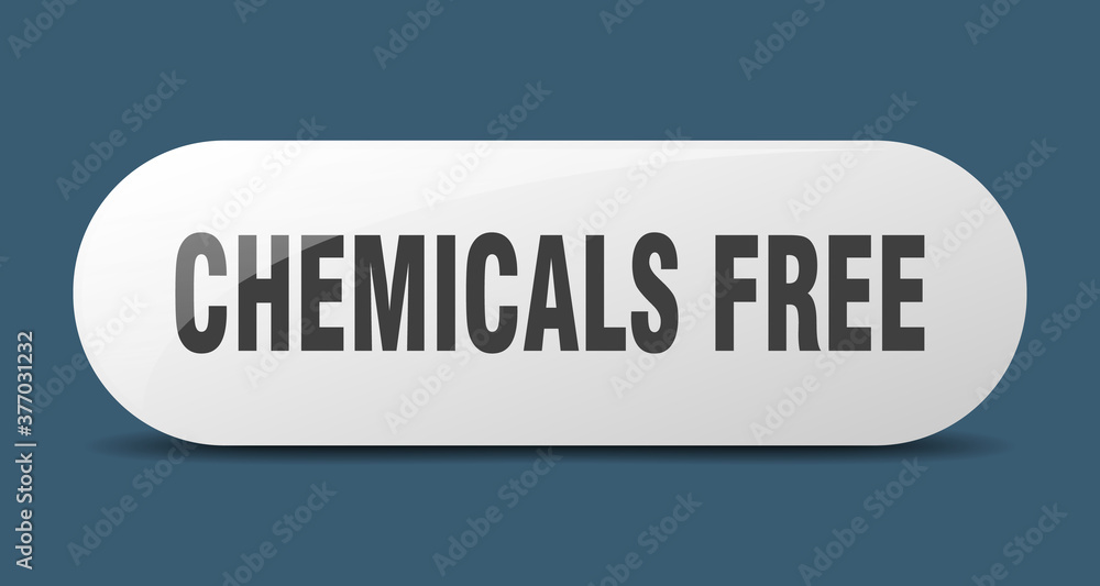 chemicals free button. sticker. banner. rounded glass sign chemicals free button. sticker. banner. rounded glass sign