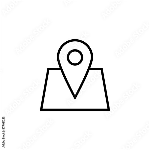 pin icon with outline style vector for your web design, logo, UI. illustration