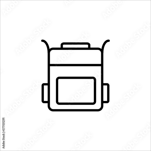 bag camping icon with outline style vector for your web design, logo, UI. illustration