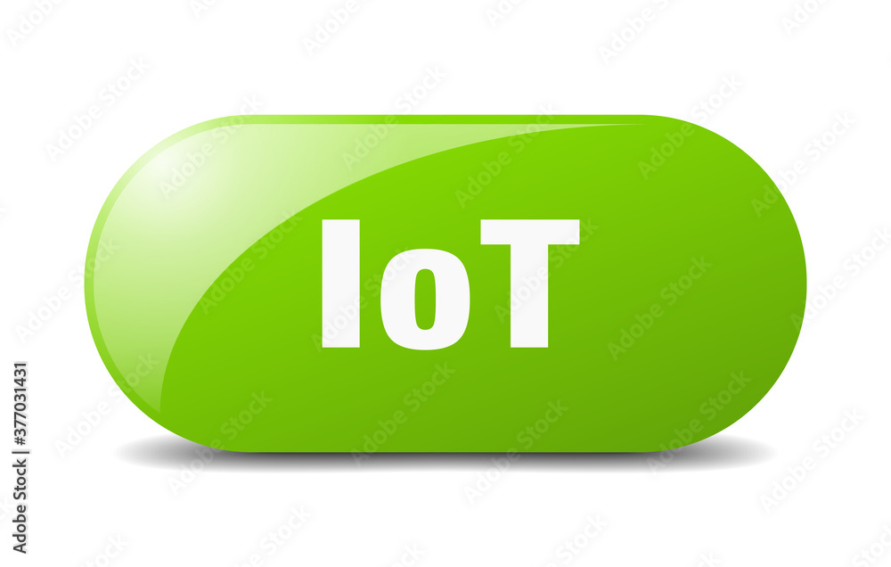 iot button. sticker. banner. rounded glass sign iot button. sticker. banner. rounded glass sign