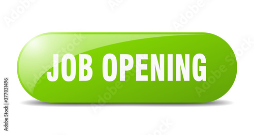 job opening button. sticker. banner. rounded glass sign
