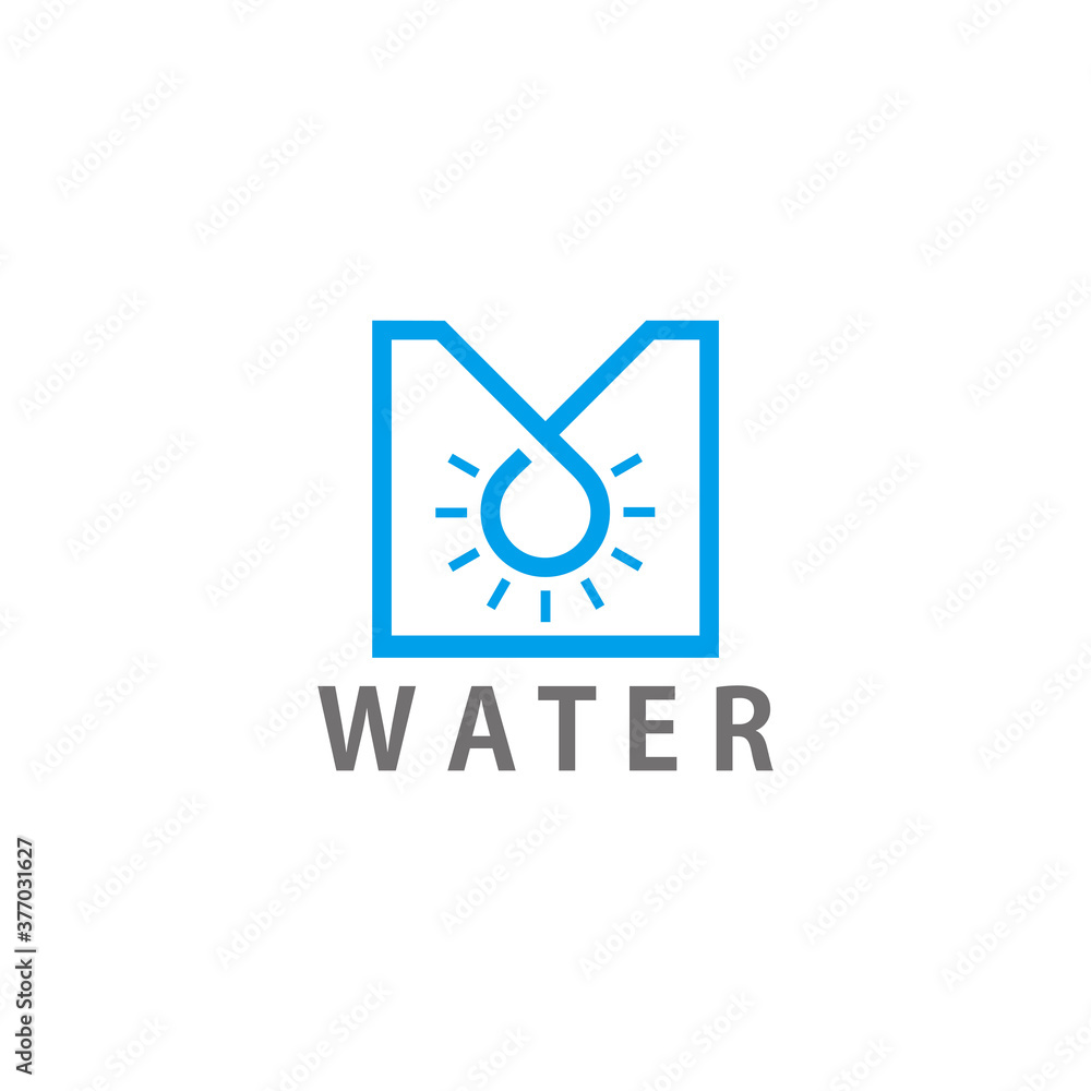 letter m water drop shape abstract infinity line logo vector letter m water drop shape abstract infinity line logo vector