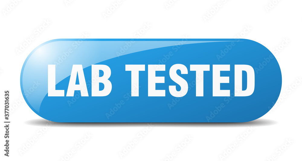 lab tested button. sticker. banner. rounded glass sign lab tested button. sticker. banner. rounded glass sign