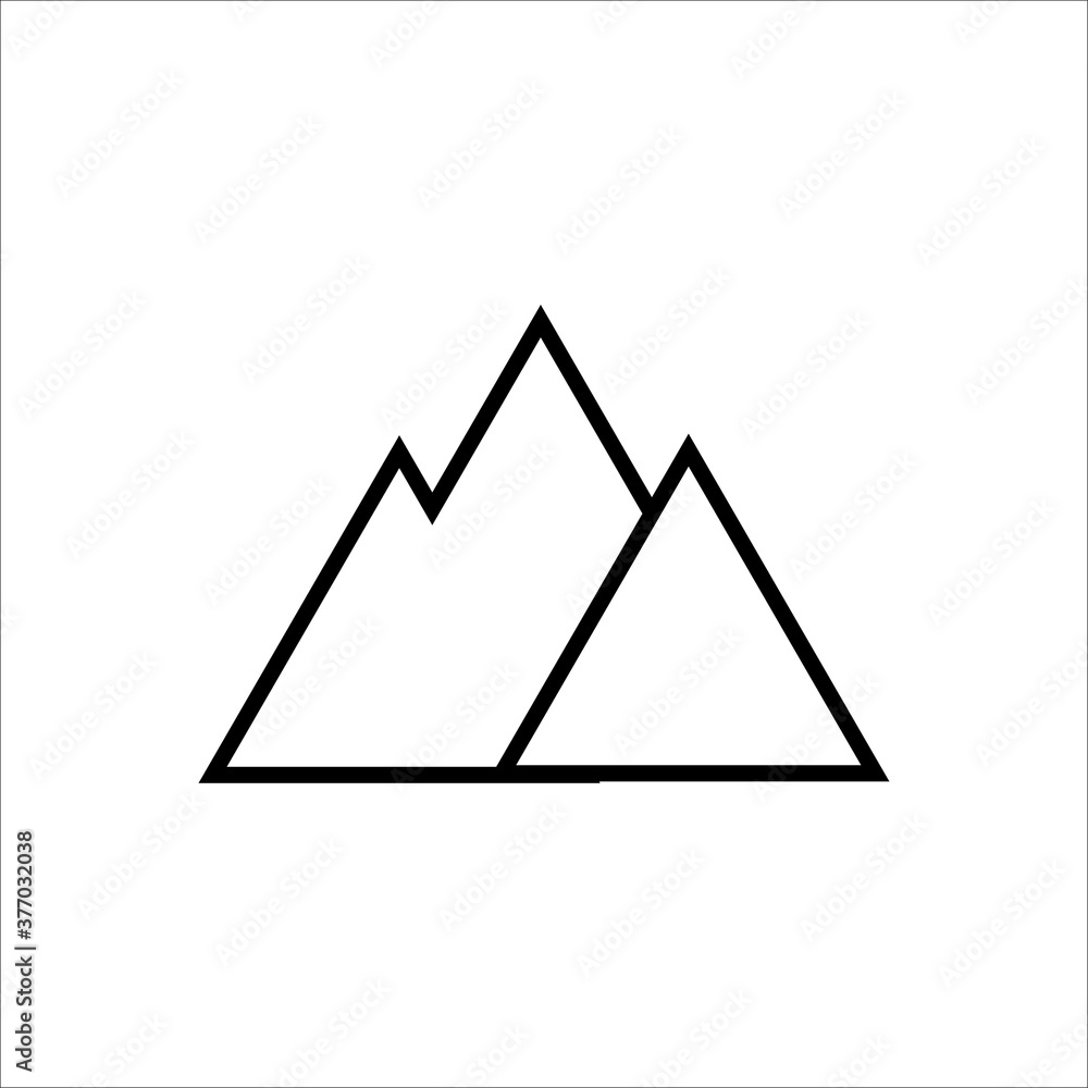 mountain icon with outline style vector for your web design, logo, UI. illustration mountain icon with outline style vector for your web design, logo, UI. illustration
