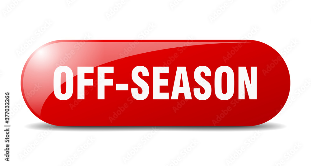 off-season button. sticker. banner. rounded glass sign off-season button. sticker. banner. rounded glass sign