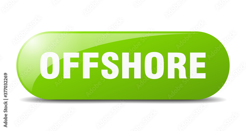 offshore button. sticker. banner. rounded glass sign offshore button. sticker. banner. rounded glass sign