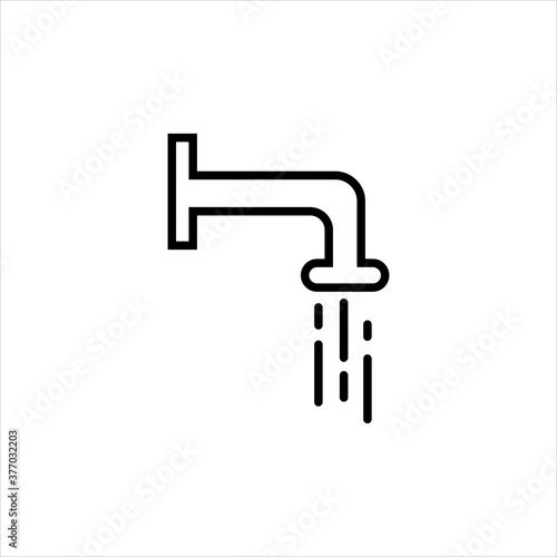 faucet icon with outline style vector for your web design  logo  UI. illustration