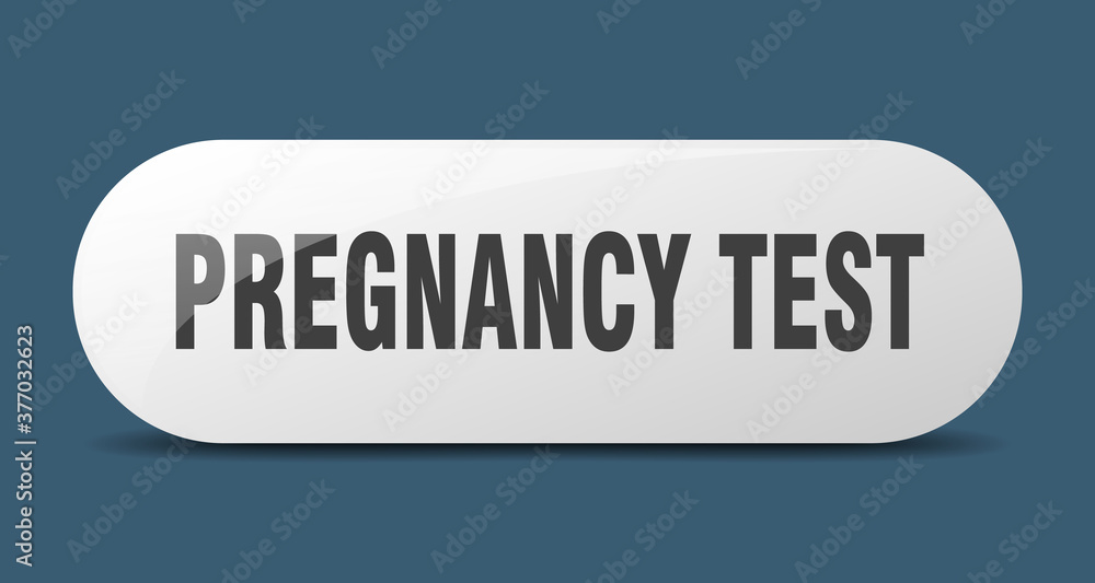 pregnancy test button. sticker. banner. rounded glass sign