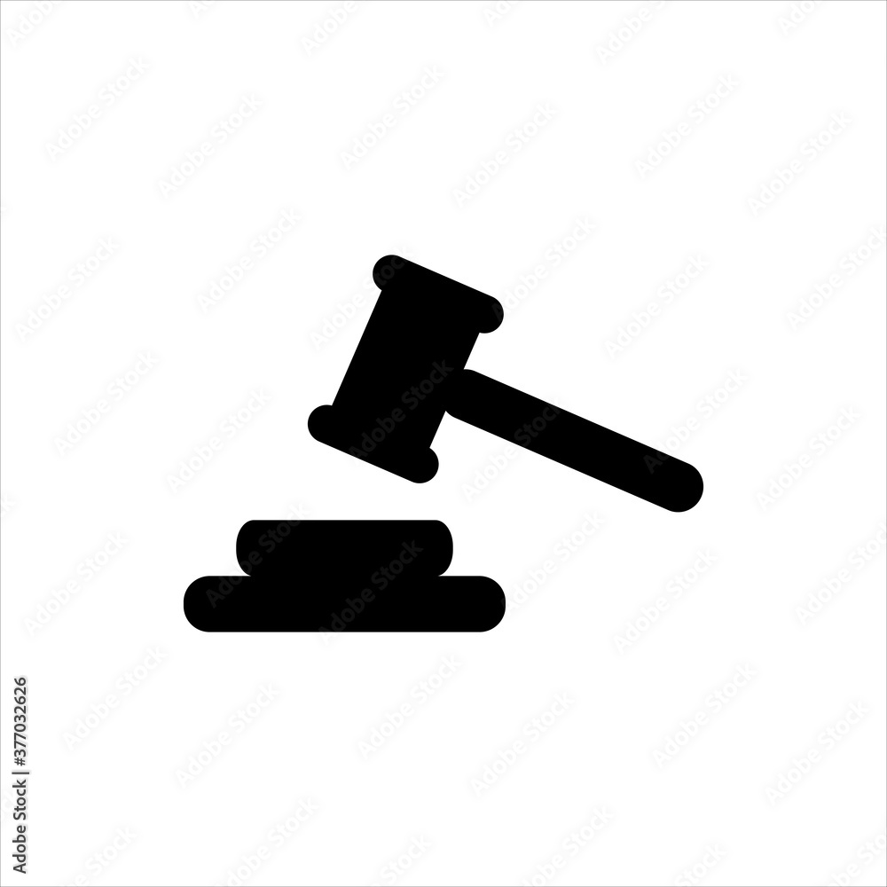 Judge gavel icon vector outline style Judge gavel icon vector outline style