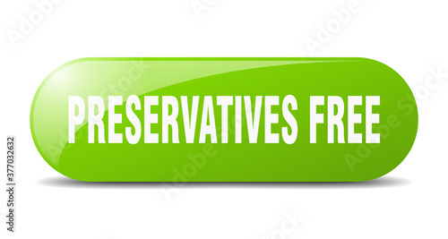 preservatives free button. sticker. banner. rounded glass sign