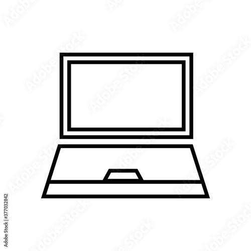 Laptop icon with glyph style vector for your web design, logo, UI. illustration