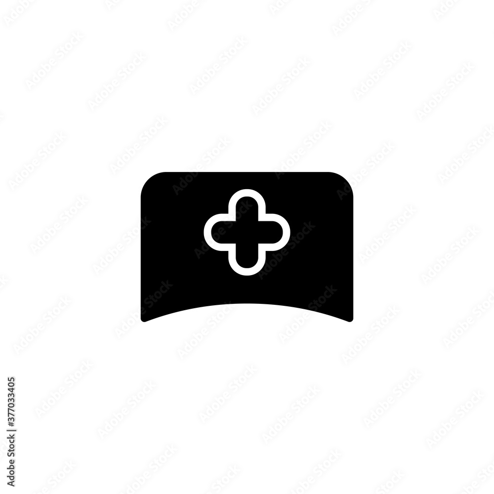 Obraz premium nurse hat icon vector glyph style