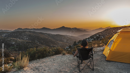 sunset in the mountains