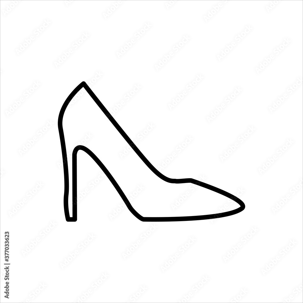 High heels icon with line style vector for your web design, logo, UI. illustration High heels icon with line style vector for your web design, logo, UI. illustration