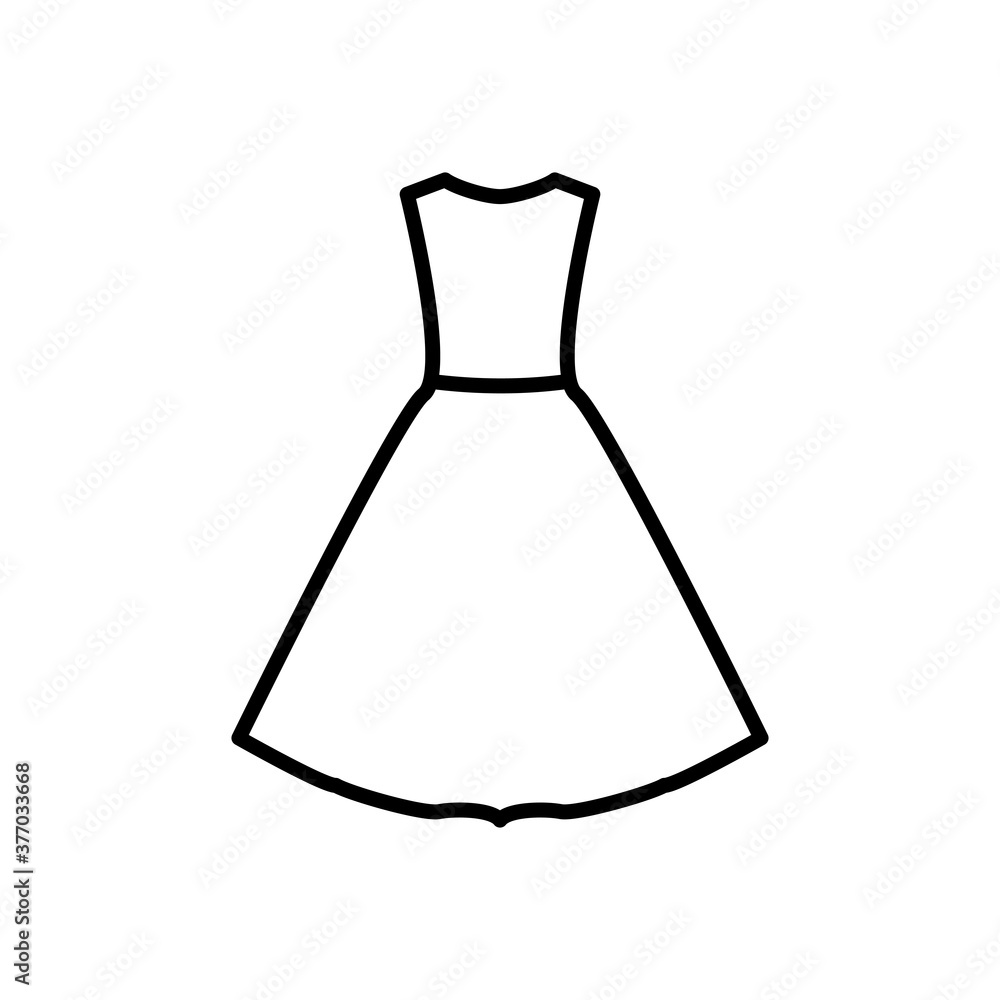 Dress icon with line style vector for your web design, logo, UI. illustration Dress icon with line style vector for your web design, logo, UI. illustration