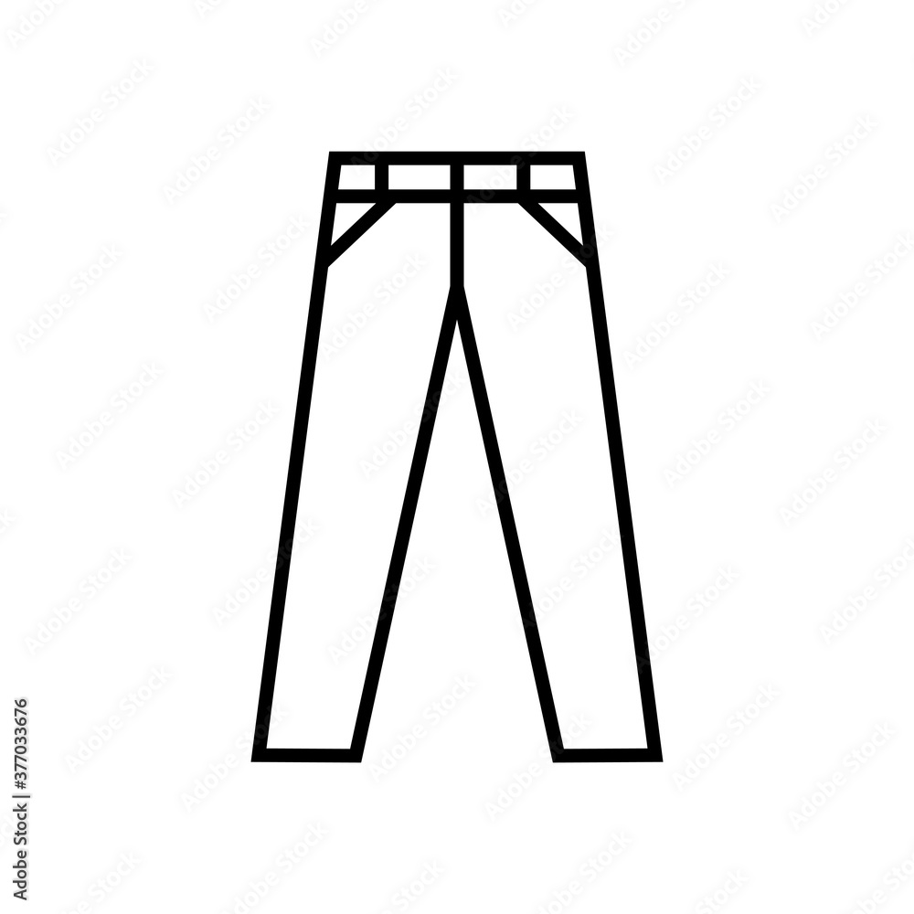 Trouser icon with line style vector for your web design, logo, UI. illustration Trouser icon with line style vector for your web design, logo, UI. illustration
