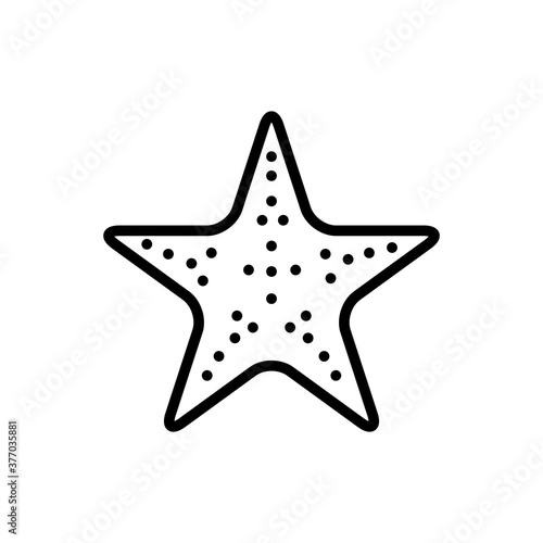 Starfish icon with outline style for your web design  logo  UI. illustration