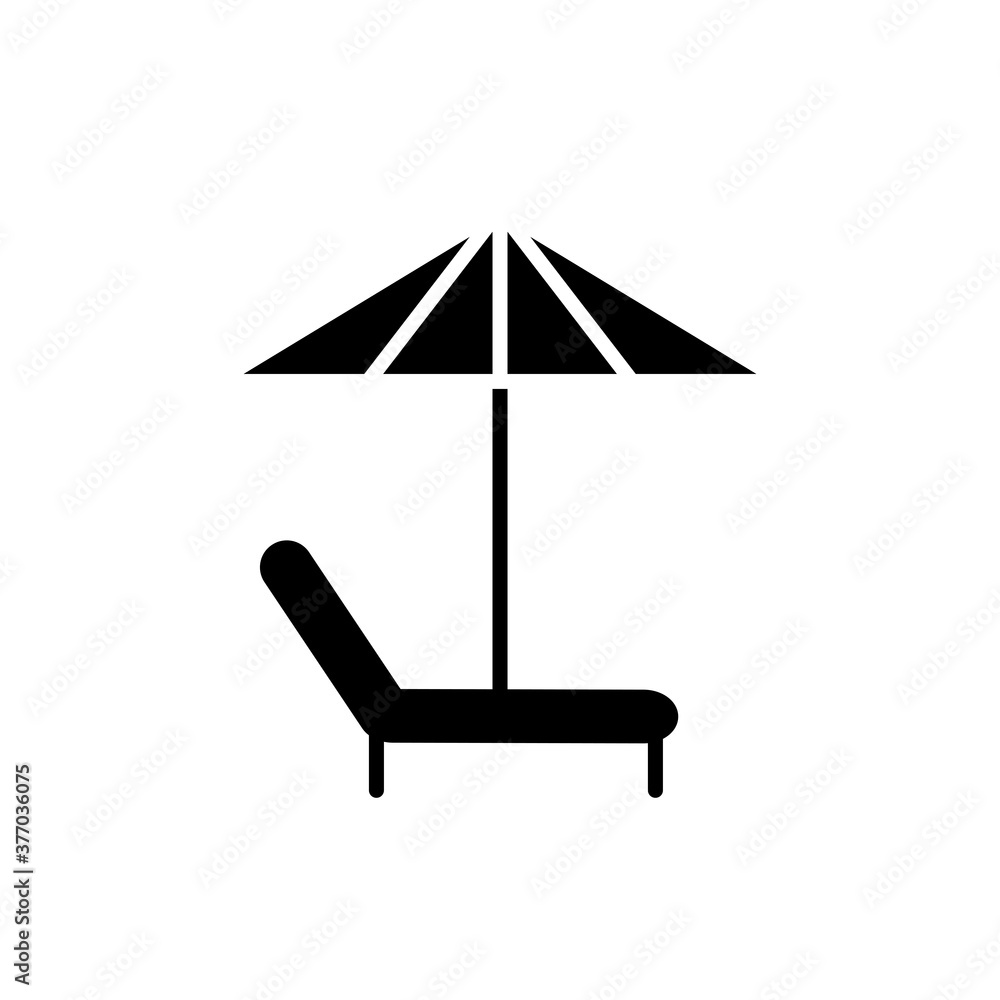 beach chair, beach umbrella, chair, travel, umbrella icon