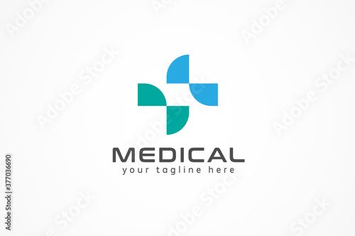 Medical Logo, cross design logo template, vector illustration