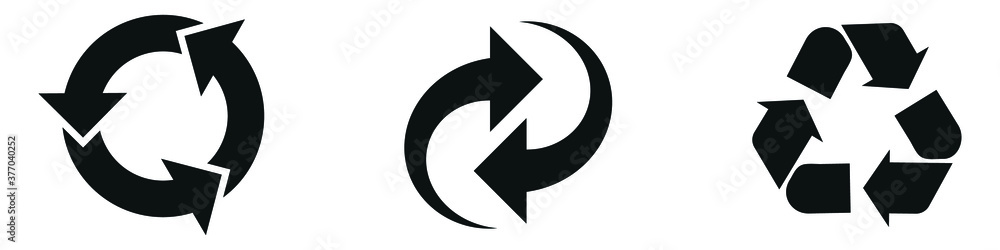 Recycling ,arrows icon set, rotate, Refresh, reload Recycling ,arrows icon set, rotate, Refresh, reload