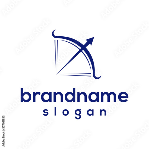 Simple archery logo design vector