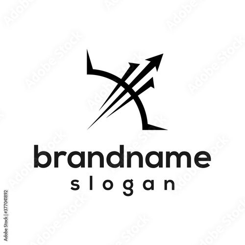 Simple archery logo design vector