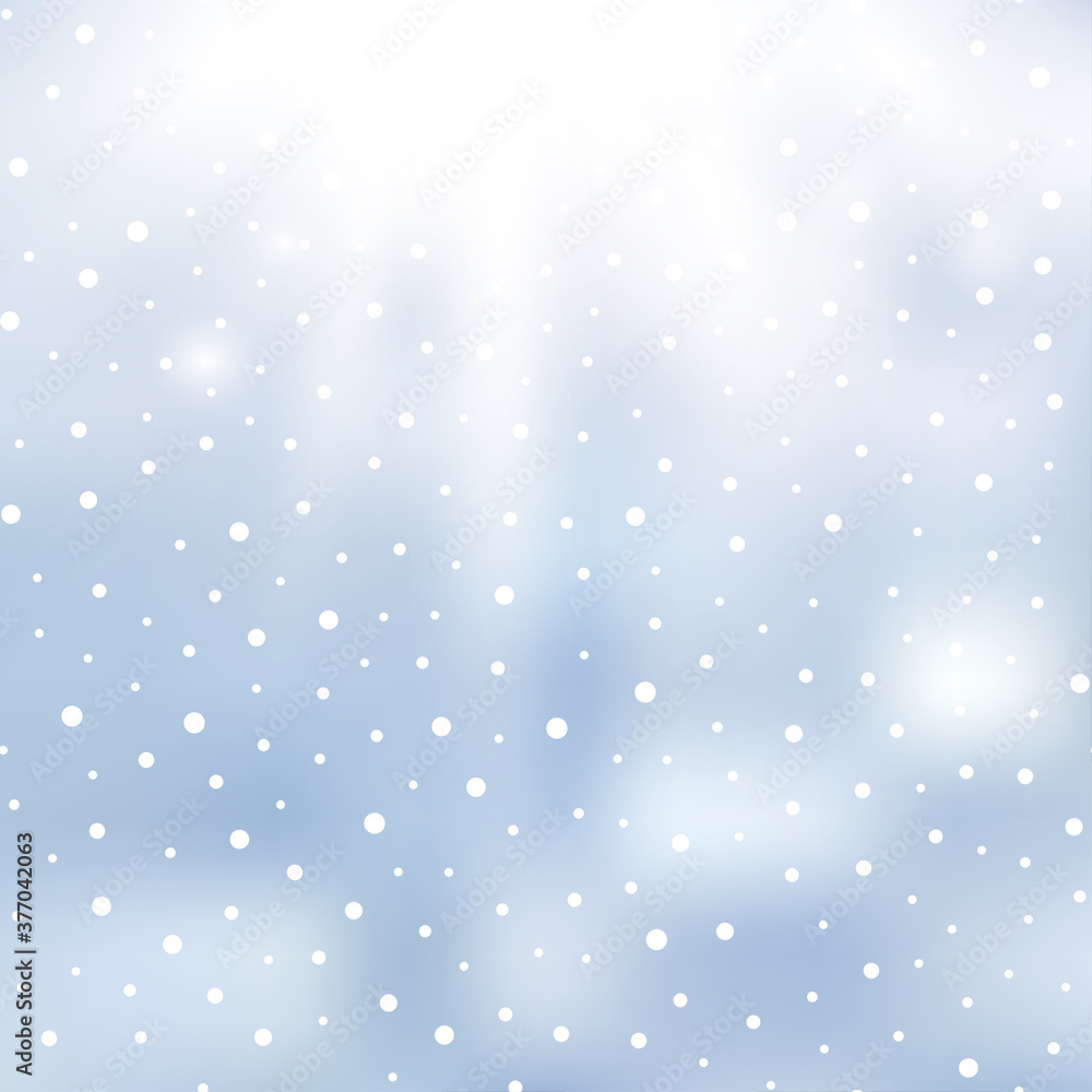 Christmas or New Year background with falling snowflakes. Vector Christmas or New Year background with falling snowflakes. Vector