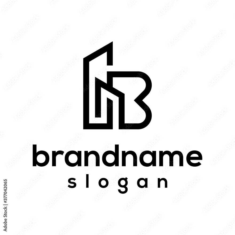 Letter B building logo design vector Letter B building logo design vector
