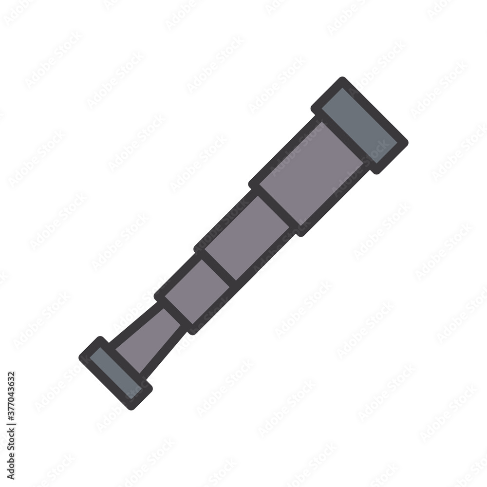 telescope line and fill style icon vector design telescope line and fill style icon vector design