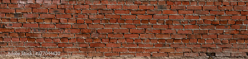 Obraz na płótnie large panorama of the red brick wall w salonie