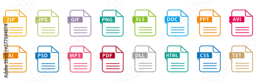 Symbol set file file icons set isolated vector