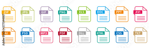 Symbol set file file icons set isolated vector