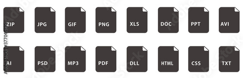 Symbol set file file icons set isolated vector