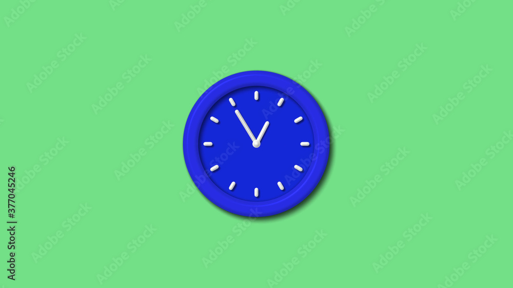New blue color 3d wall clock on green light background,3d wall clock New blue color 3d wall clock on green light background,3d wall clock