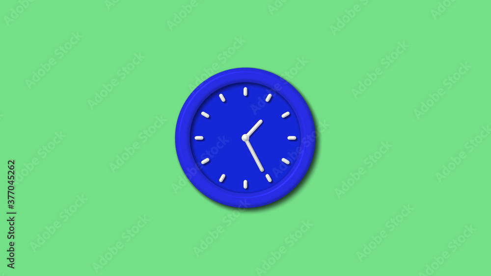 New blue color 3d wall clock on green light background,3d wall clock New blue color 3d wall clock on green light background,3d wall clock